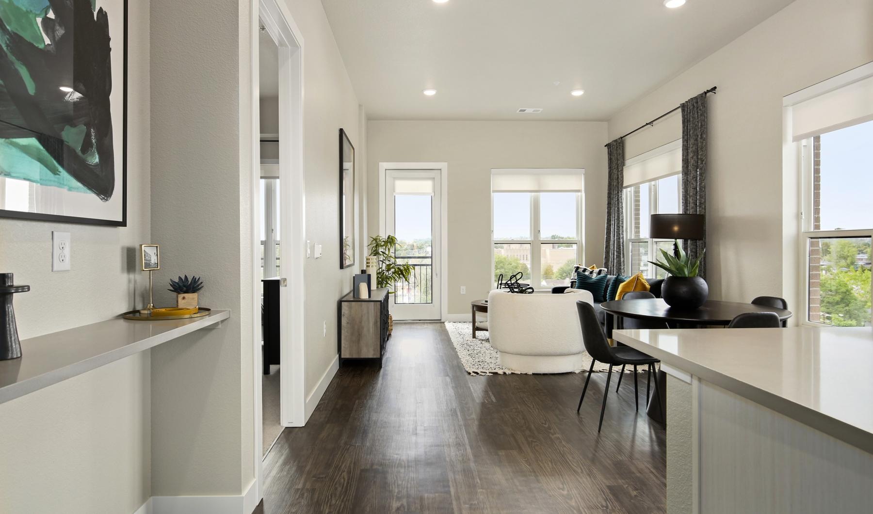 A perfect fit for the whole family a room with a table and chairs