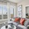a living room with a large window